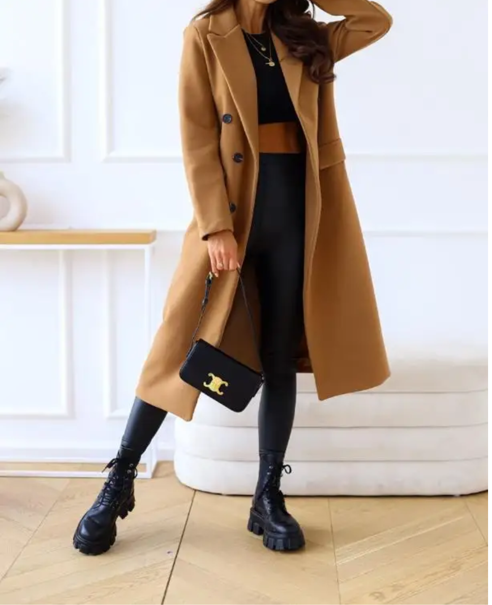 Drune | Lange Elegante Taillierte Trenchcoat Für Damen | Perfekt Für Herbst Und Winter