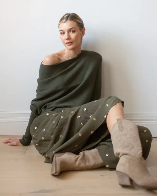 Drune | Asymmetrisch drapierter Pullover