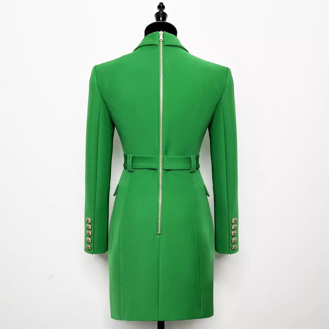 Drune | Doppelreiher Blazer Kleid - Goldene Knopfakzente - Maßgeschneiderte Eleganz - Vielseitiger Stil