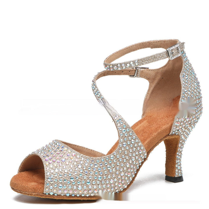 Drune | Frauen Latin Tanz Mittelabsatz Tanzschuhe Damen