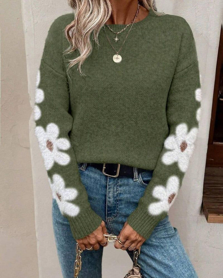 Drune | Strickpullover mit Floralem Muster
