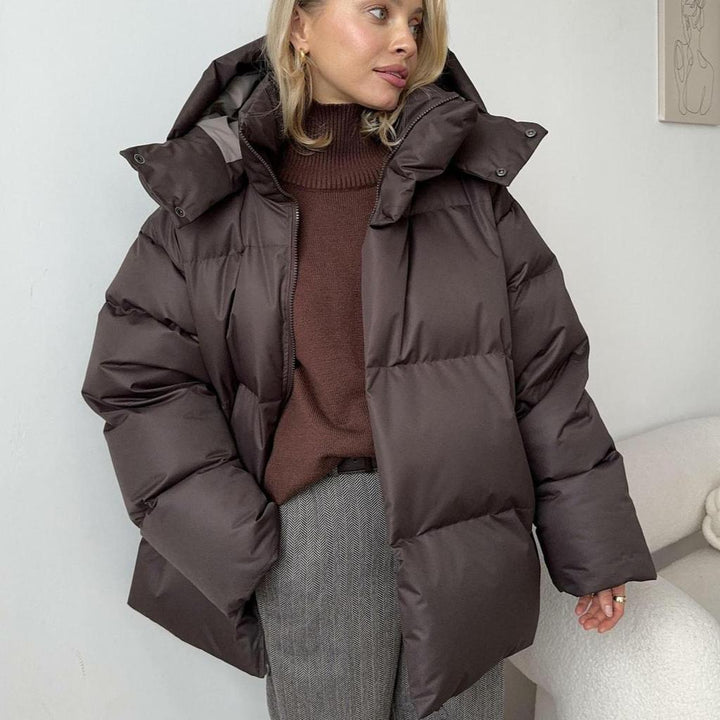 Drune | Pufferjacke Braun Warme Winterjacke Angenehm