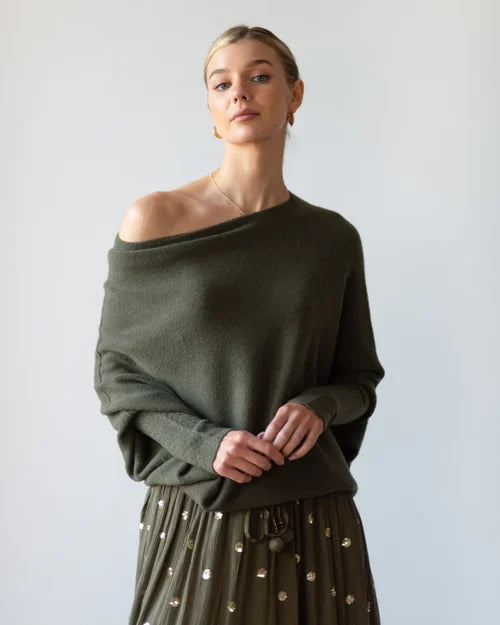 Drune | Asymmetrisch drapierter Pullover