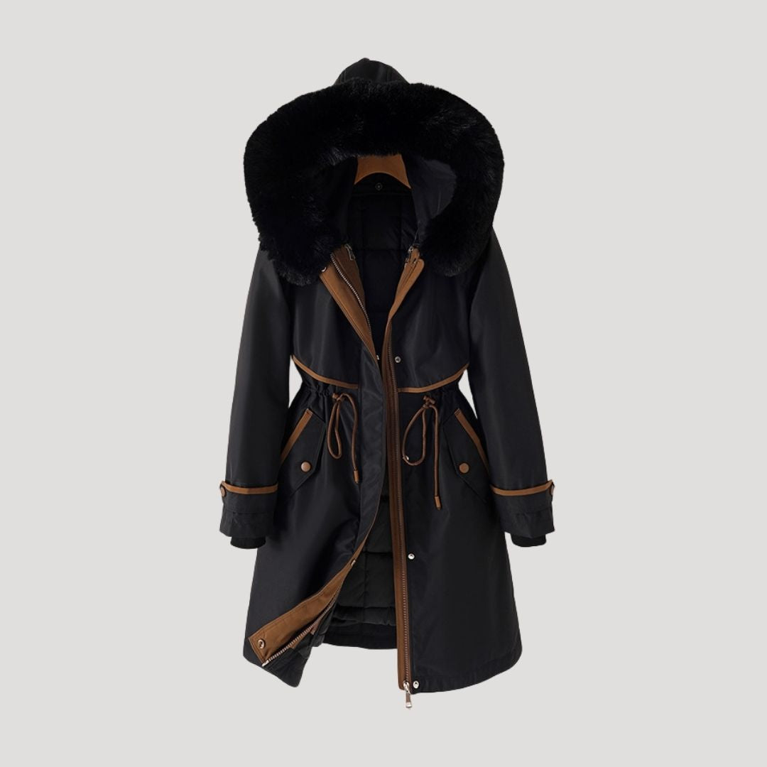Drune | Damen Lange Kunstpelz Winter Parka Wasserdicht