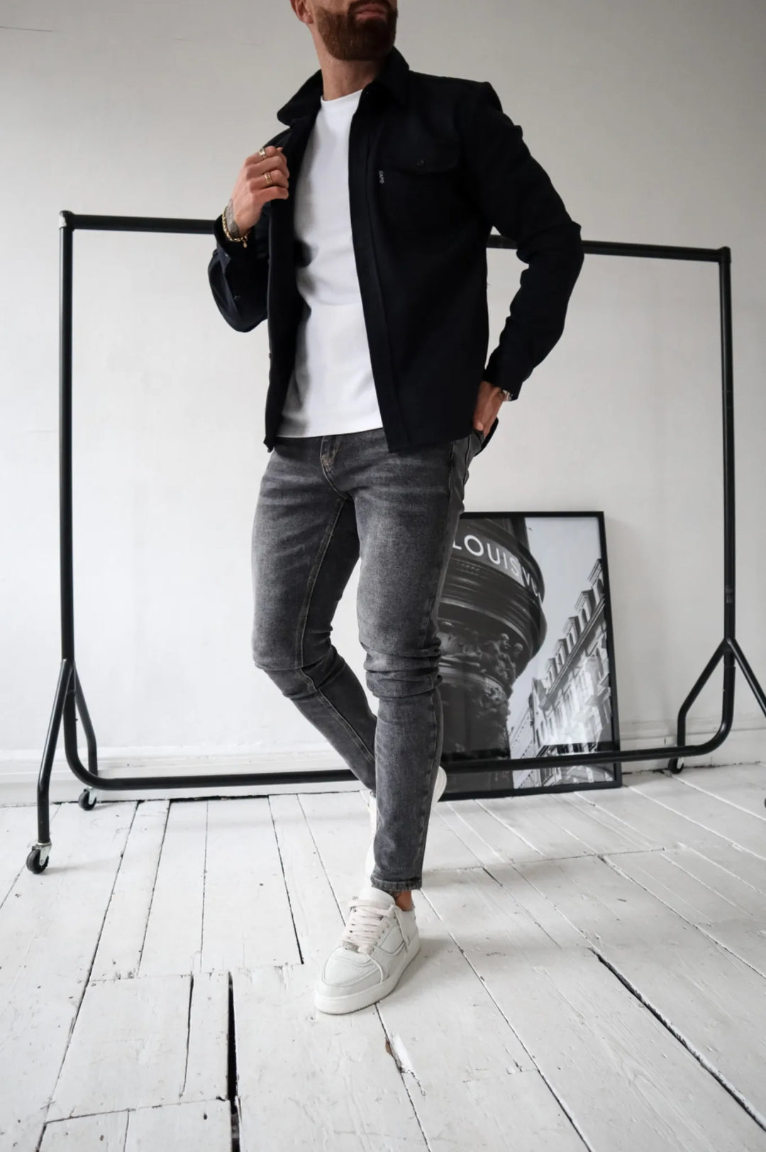 Drune | Herrenjacke mit Kragen und Knopfleiste