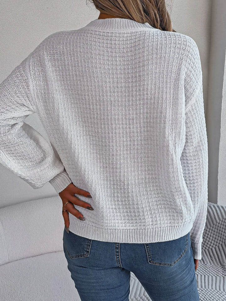 Drune | Sweater - Strukturstrick Rundhals Pullover