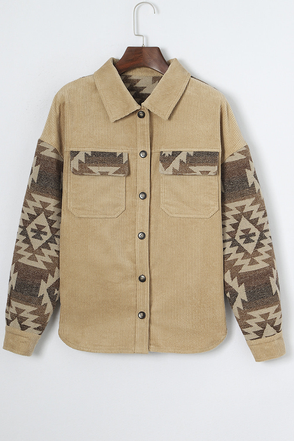 Drune | Aztek-muster Shirtjacke Baumwolle Komfort und Stil