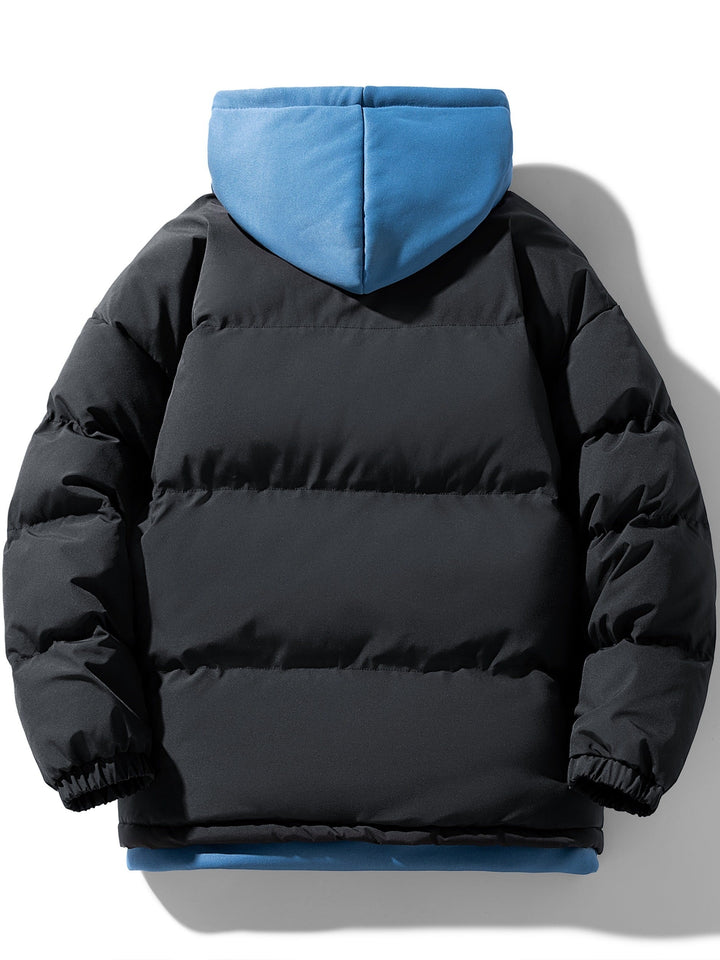 Drune | Falsche Zwei Teile Kapuzen Winterjacke Für Herren - Perfekt für Outdoor-Aktivitäten