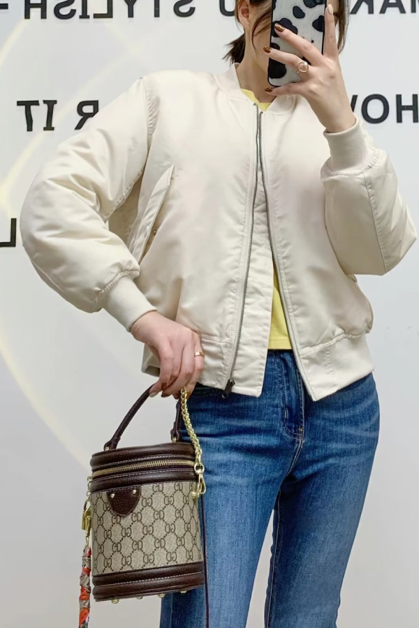 Drune | Kragen Verdickte Einseitige Flugjacke Baseballjacke
