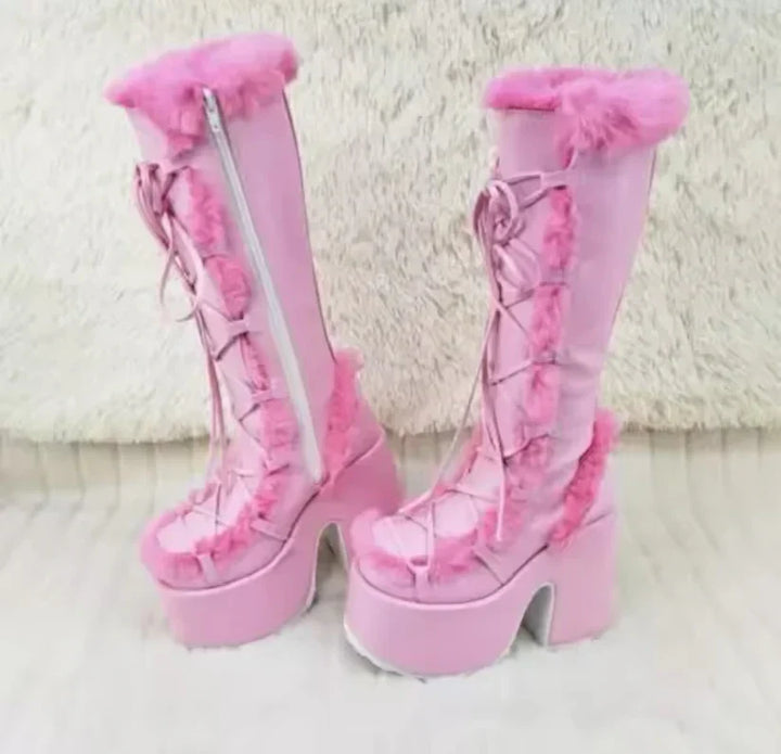 Drune | Stylische Stiefel Aus Kunstfell