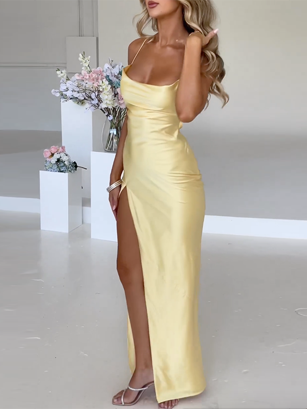 Maxikleid mit Seitenschlitz