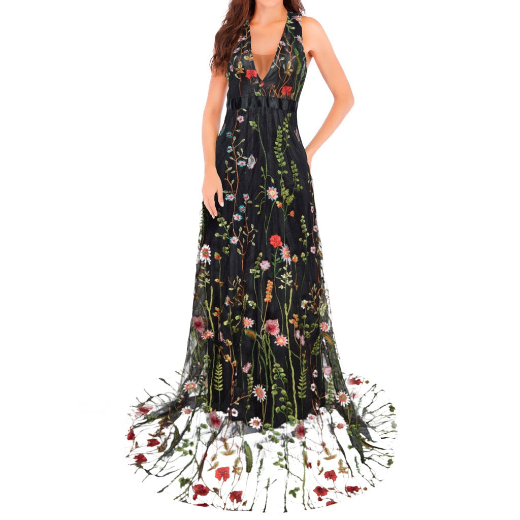 Drune | Fabulous Ärmelloses besticktes Kleid