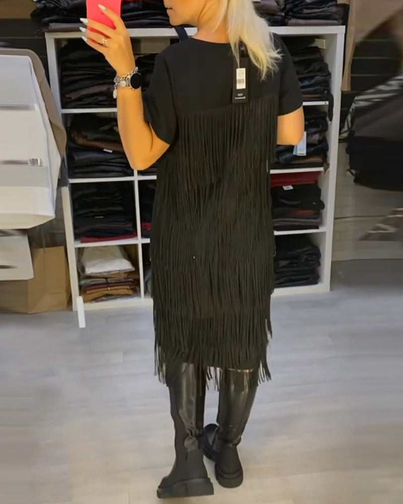 Drune | Schickes Shiftkleid mit Quasten