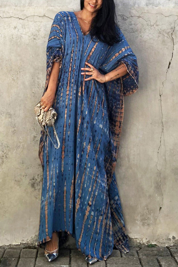Drune Freely – Lockeres Überwurfkleid im Batik-Boho-Stil