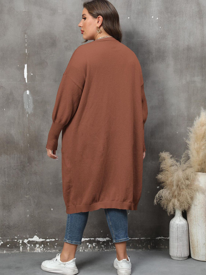 Drune | Plus Size Langarm Taschen Cardigan