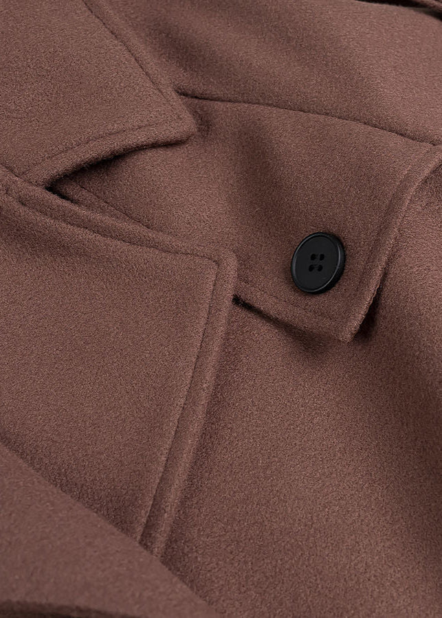 Drune | Gekürzte Wollmischung Gürteld Trenchjacke