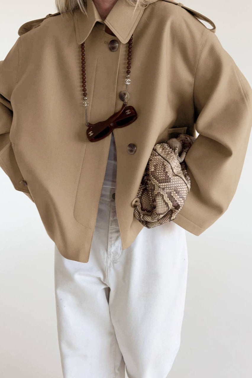 Drune | Fake Suede Drapierung Jacke