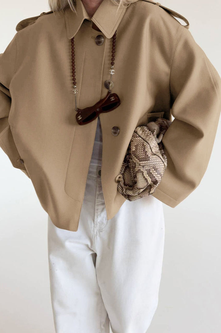 Drune | Fake Suede Drapierung Jacke