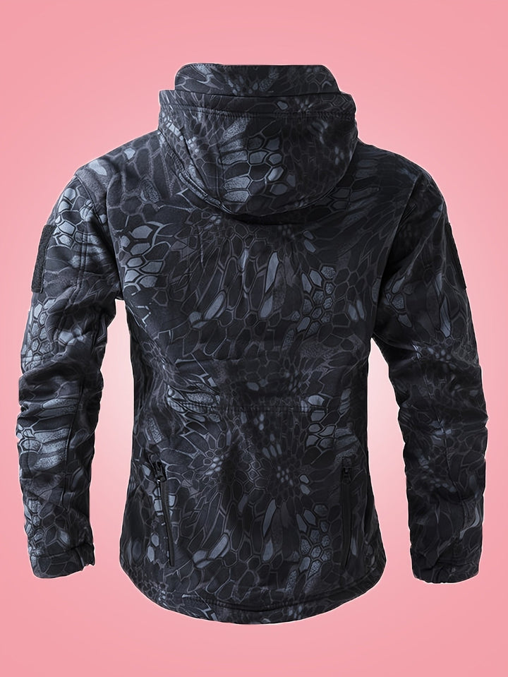 Drune | Militärische Tarn-Windbreaker-Outdoorjacke Mit Reißverschlusstaschen Für Herren - Perfekt für Outdoor-Aktivitäten