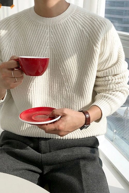 Drune | Eleganter gerippter Pullover für Männer