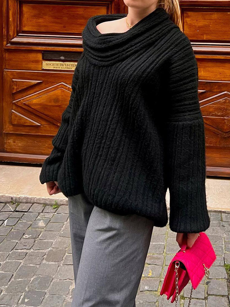 Drune | Rippstrickpullover Weiche Wolle Elegant und Warm