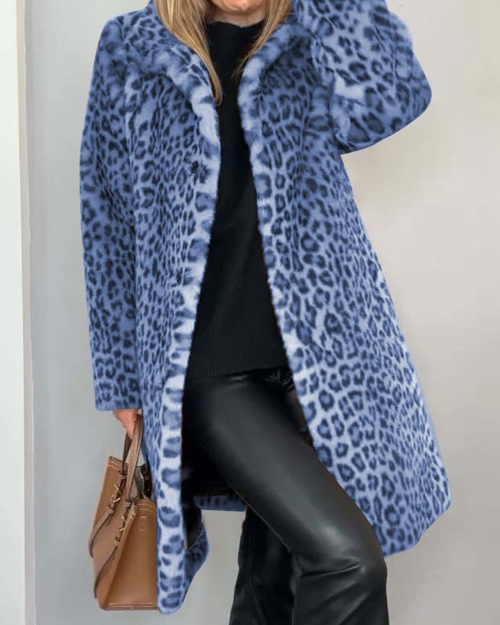 Drune | Leopard Lange Weiche Jacke