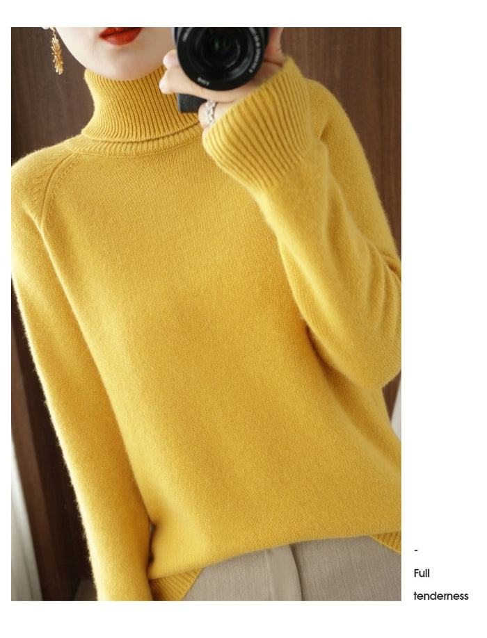 Drune | Rollkragenpullover Weiche Qualität Lässiger Schnitt Gerippte Details