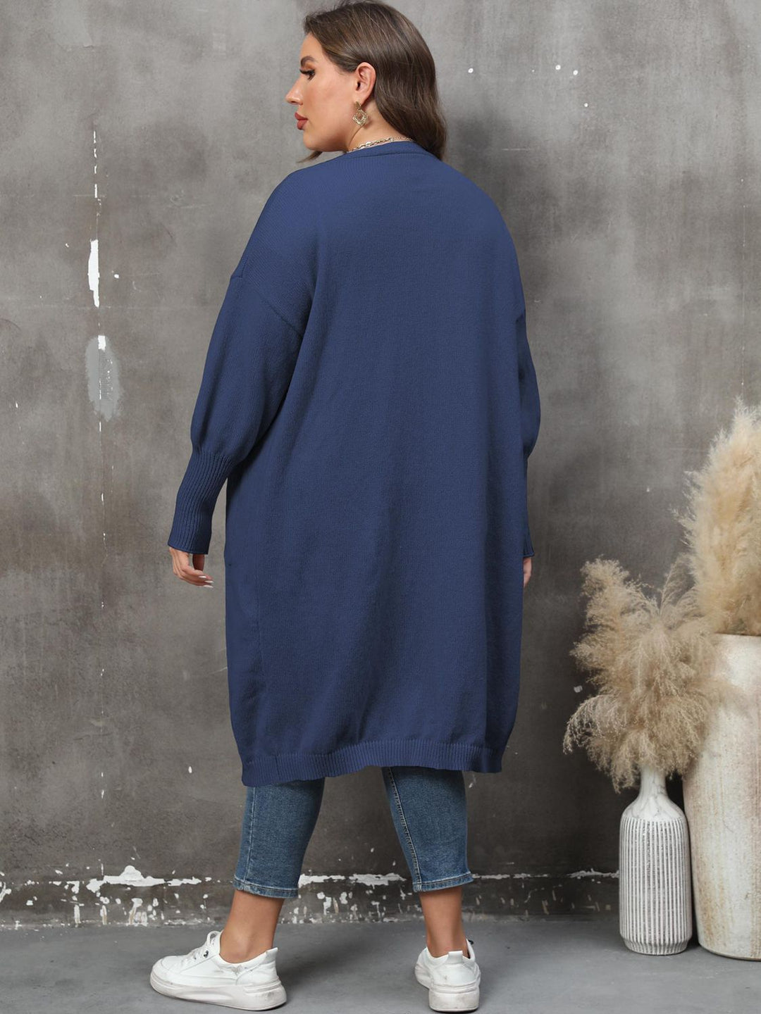 Drune | Plus Size Langarm Taschen Cardigan
