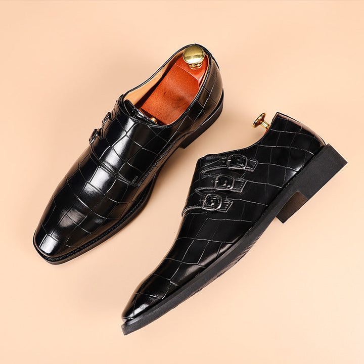 Drune | Krokodilleder Elegante Schuhe Mit Dreifacher Schnalle