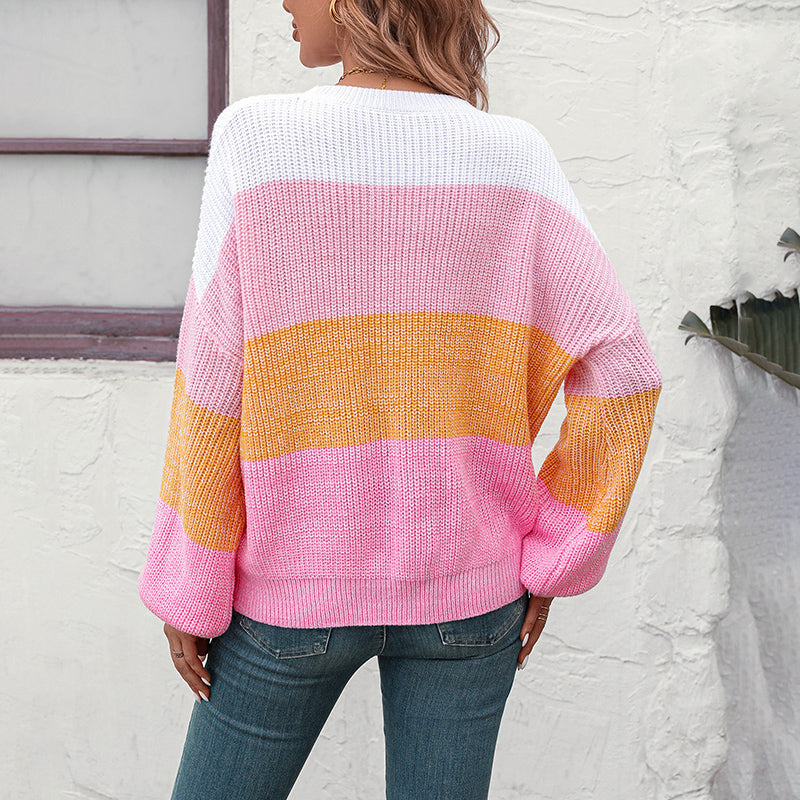 Drune | Farbblockstrickpullover mit Modernem Muster