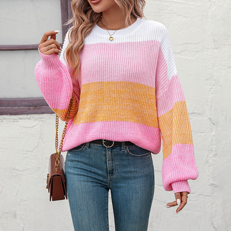 Drune | Farbblockstrickpullover mit Modernem Muster