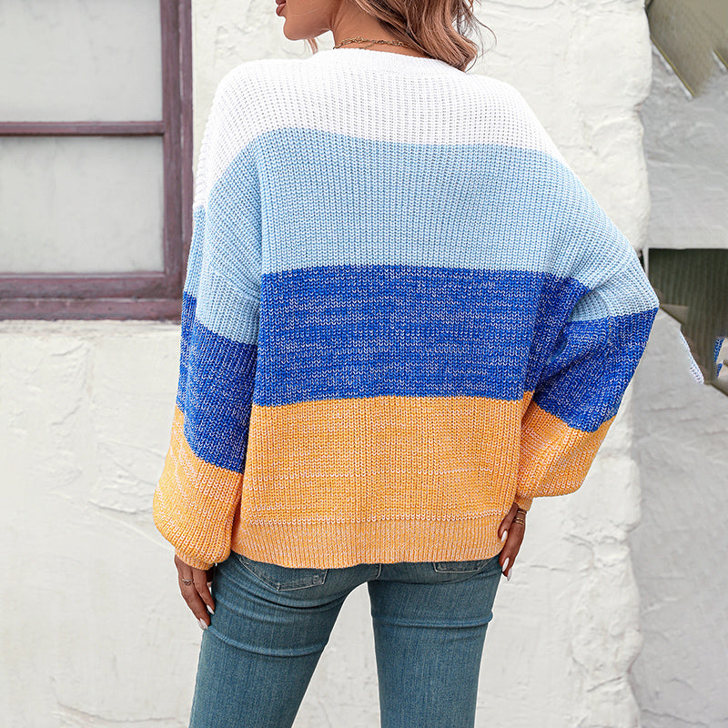 Drune | Farbblockstrickpullover mit Modernem Muster