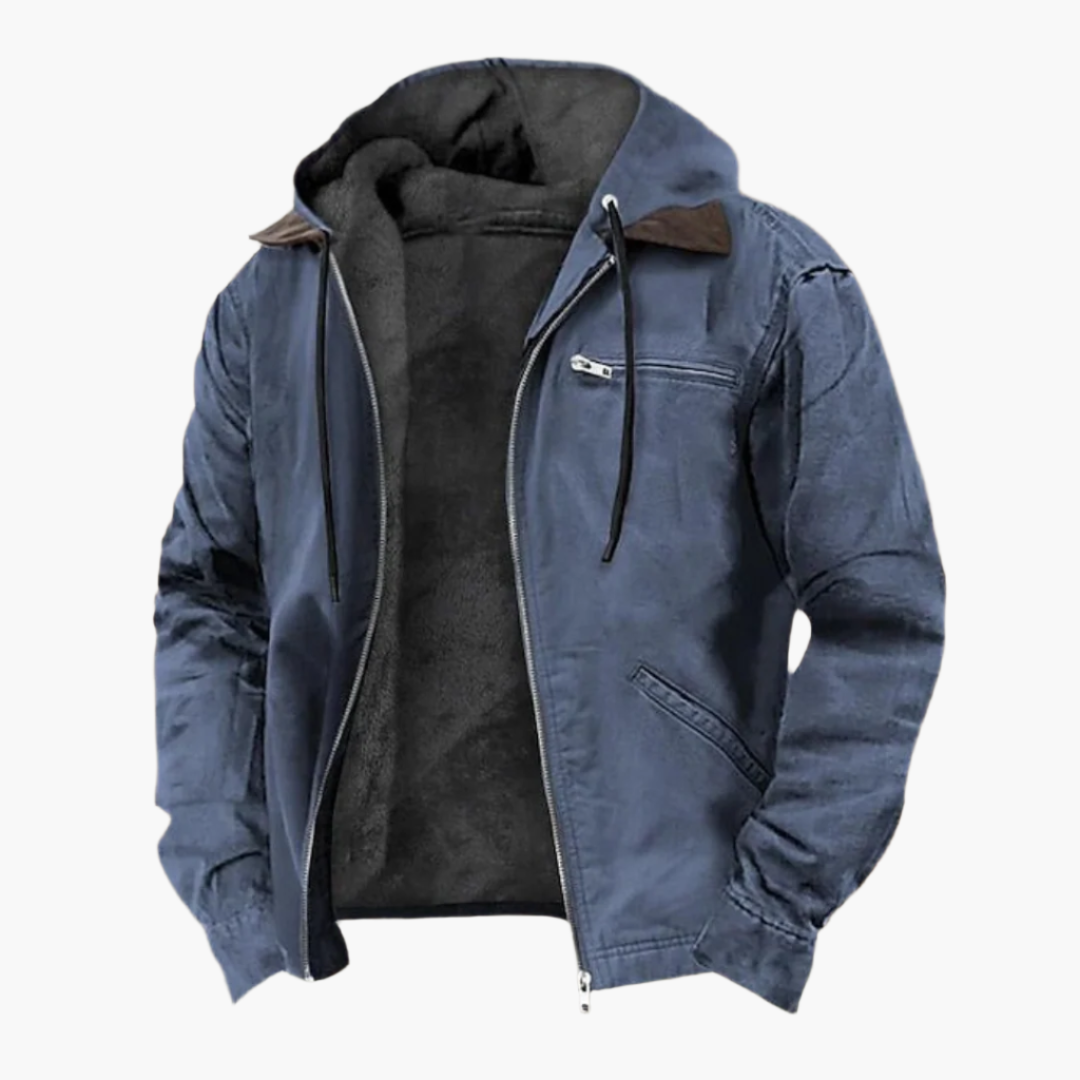 Drune | Freizeitjacke mit Kapuze und Reißverschluss - Urban Streetwear Übergangsjacke