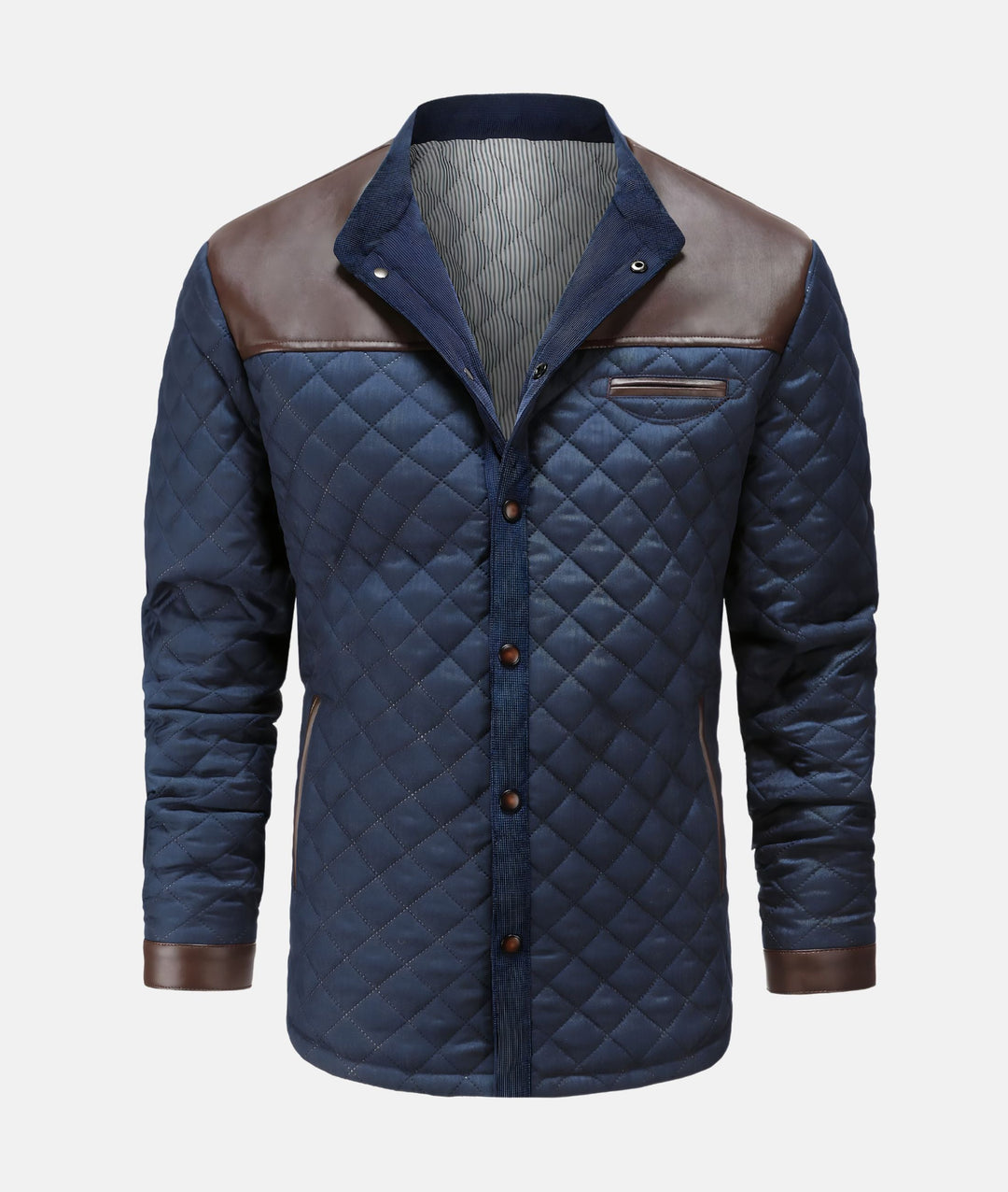 Drune | Herren Knopfleiste Steppjacke