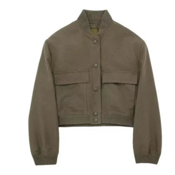 Drune | Kurze Jacke mit Rundhalsausschnitt für Frauen