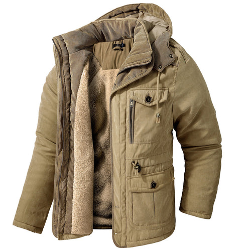 Drune | Warme Jacke mit Kapuze für Männer