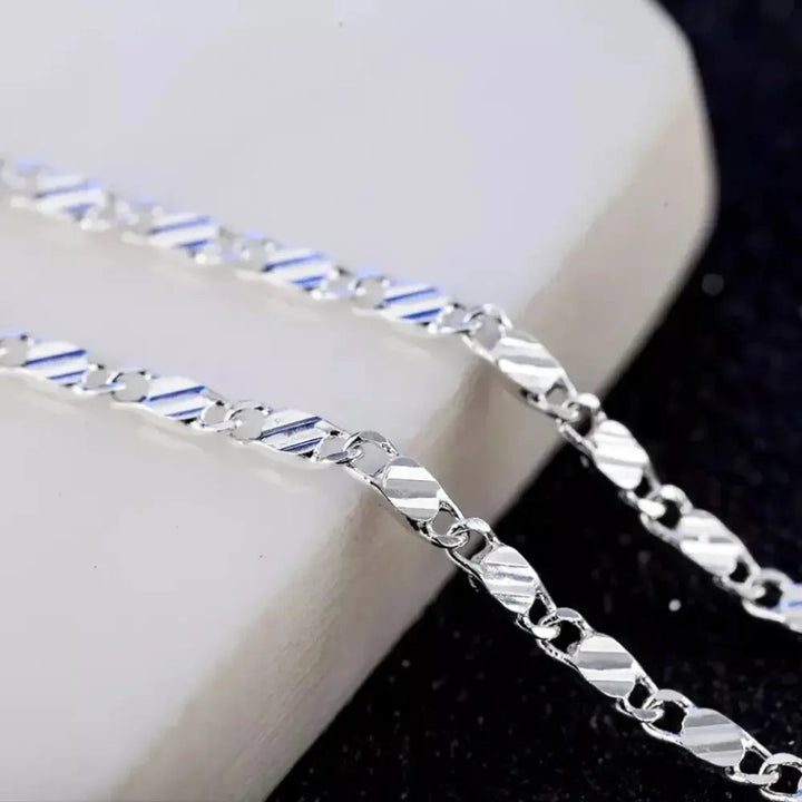 Drune | 18k Goldene Kette 2mm 925 Sterling Silberkette