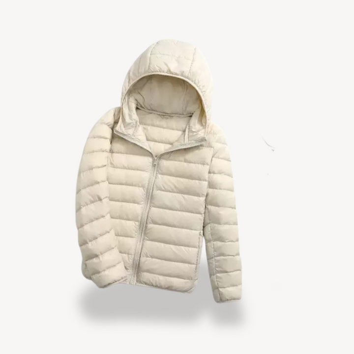 Drune | Ultraleichte Kapuzen-Pufferjacke Damen