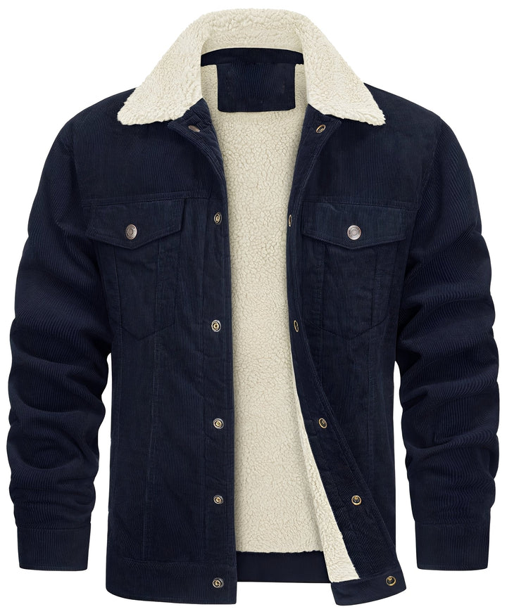 Drune | klassische Cord-Plüschjacke für Männer