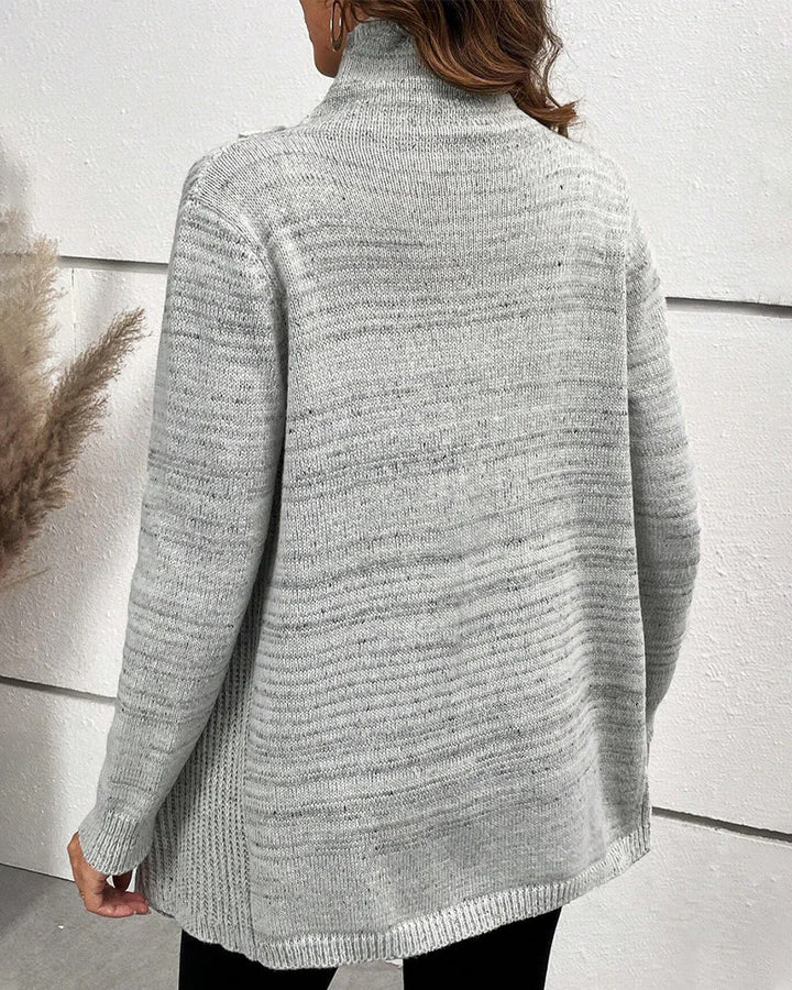 Drune | Lässiger Einfarbiger Pullover mit Schlitz
