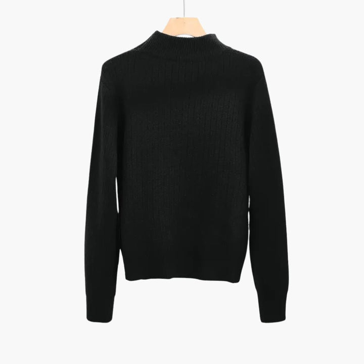 Drune | Gemütlicher Pullover mit Mokkahals für Damen