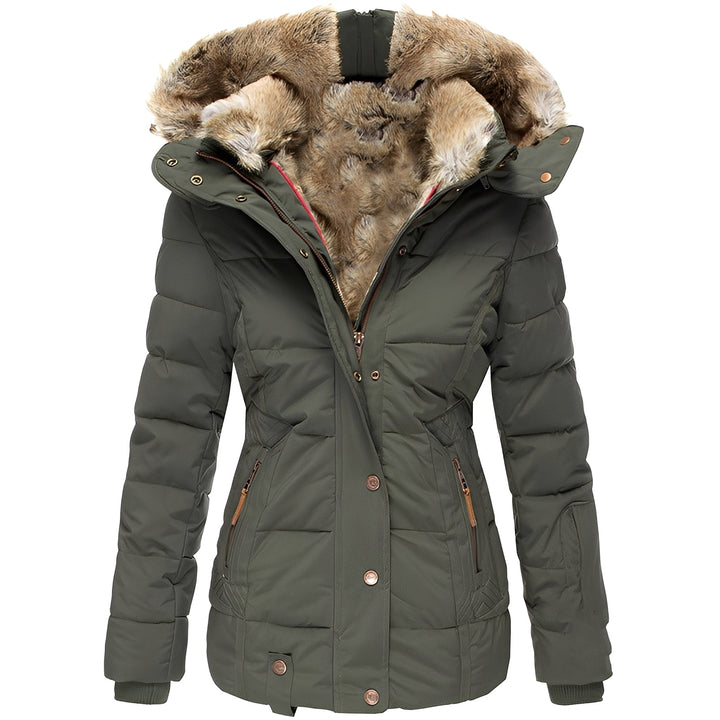 Drune | Stilvolles schlankes Jacket mit Fellkragen für Frauen