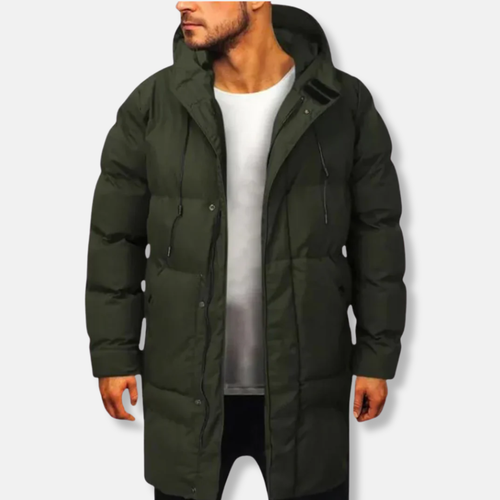 Drune | Gestepptes Pufferjacke Kapuzenjacke in Knielänge