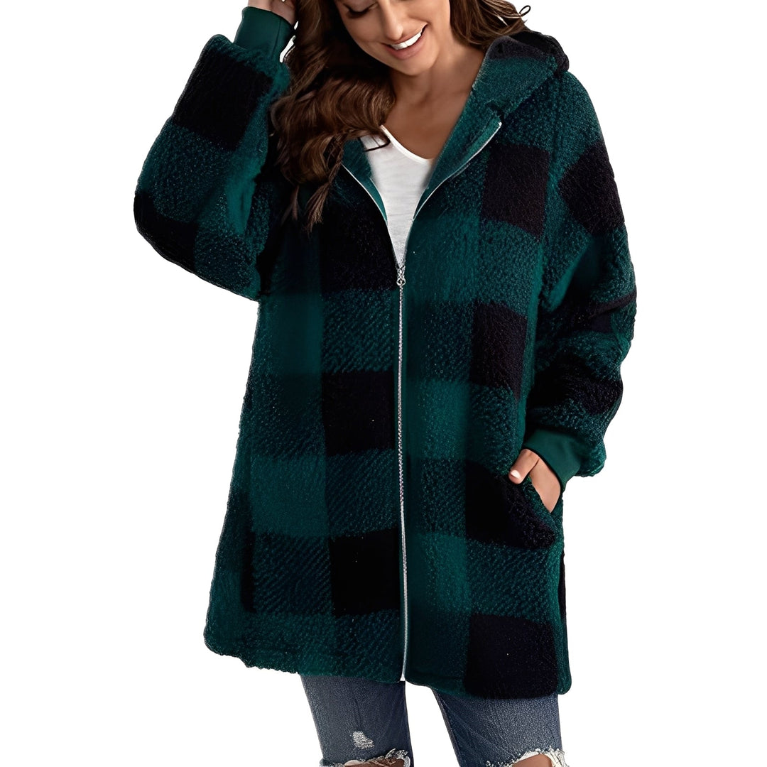Drune | Stilvoller Damen-Hoodie mit Karomuster