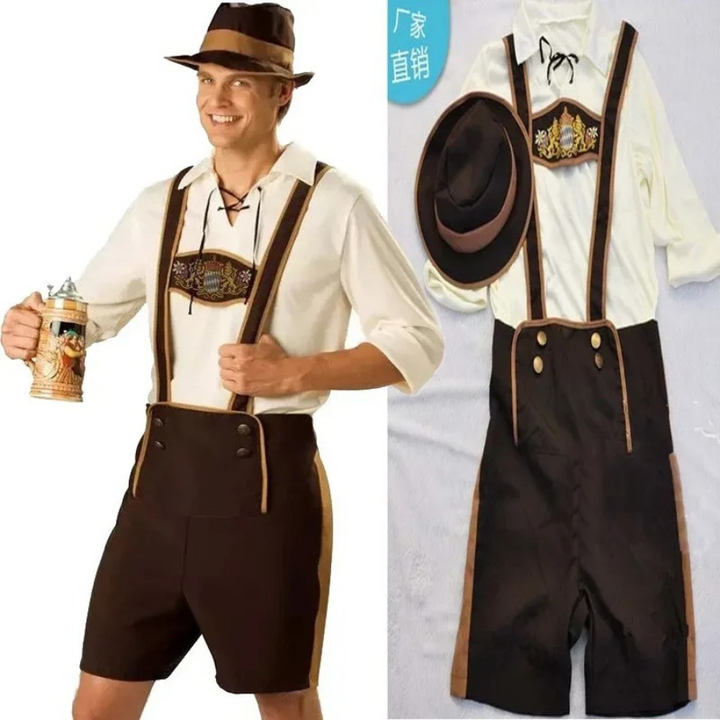 Drune | Lederhosen Duo Satz Für Herren Mit Hemd Bayerische Festbekleidung