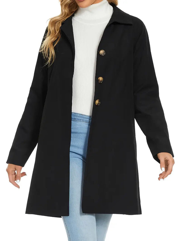 Drune | Langer Damen Trenchcoat mit Taillengürtel