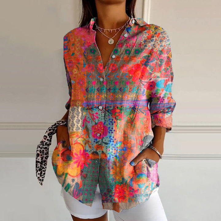 Drune | Elegante Blumenmuster Bluse