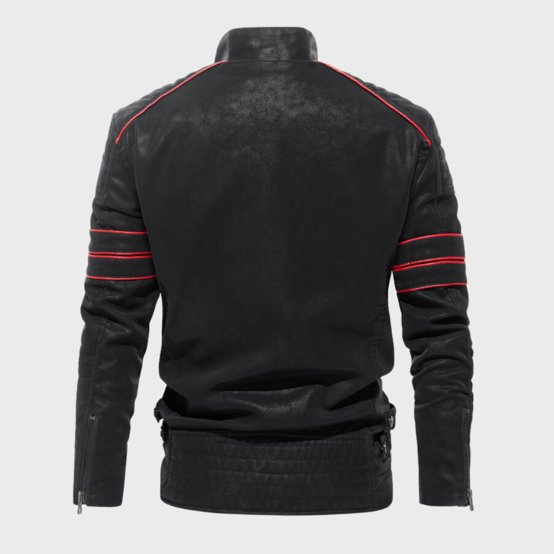 Drune | Herren Dick Gepolstertes Lederjacke