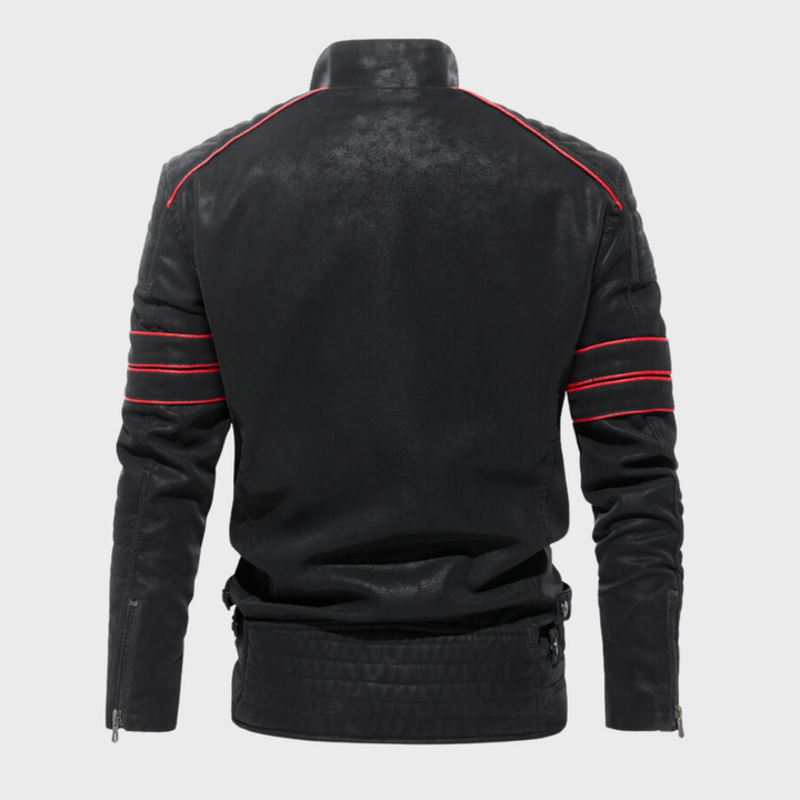 Drune | Herren Dick Gepolstertes Lederjacke