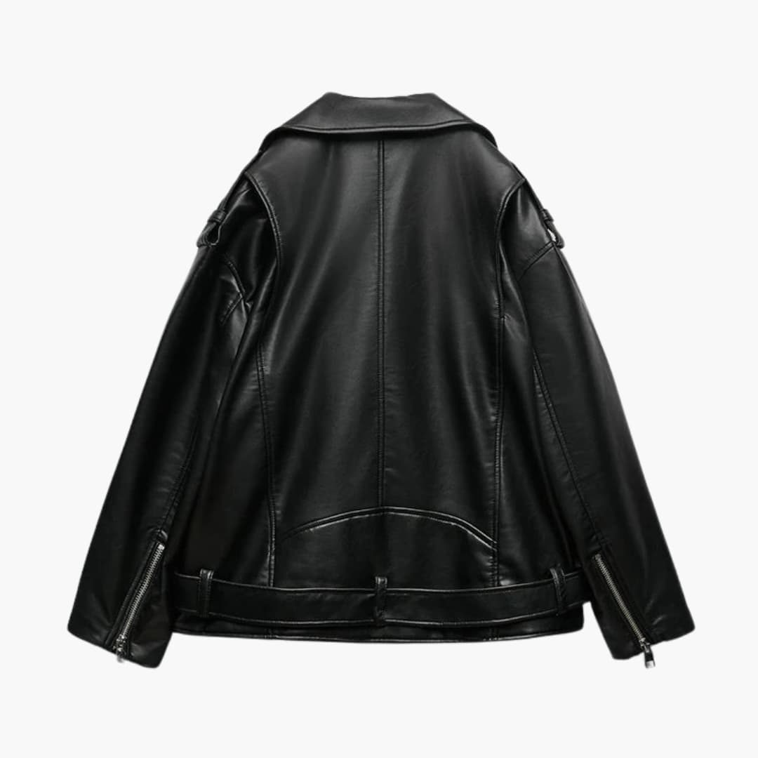 Drune | Trendy Bikerjacke aus Leder für Damen
